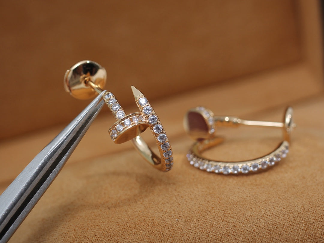 [Spark]JUSTE EARRINGS 12.75MM PINK GOLD DIAMOND