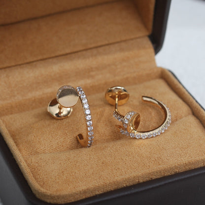 [Spark]JUSTE EARRINGS 12.75MM PINK GOLD DIAMOND