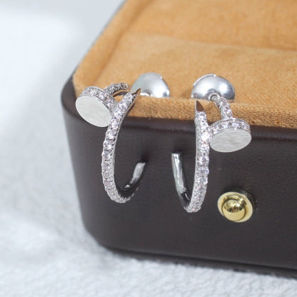 [Spark]JUSTE EARRINGS 12.75MM SILVER DIAMOND