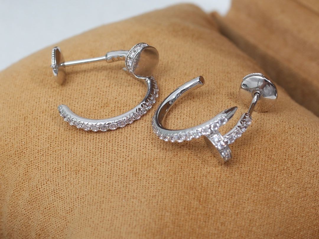[Spark]JUSTE EARRINGS 12.75MM SILVER DIAMOND