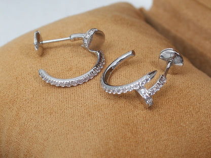[Spark]JUSTE EARRINGS 12.75MM SILVER DIAMOND