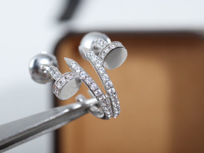 [Spark]JUSTE EARRINGS 12.75MM SILVER DIAMOND