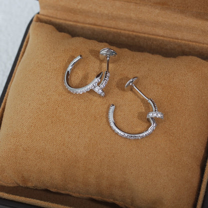 [Spark]JUSTE EARRINGS 12.75MM SILVER DIAMOND