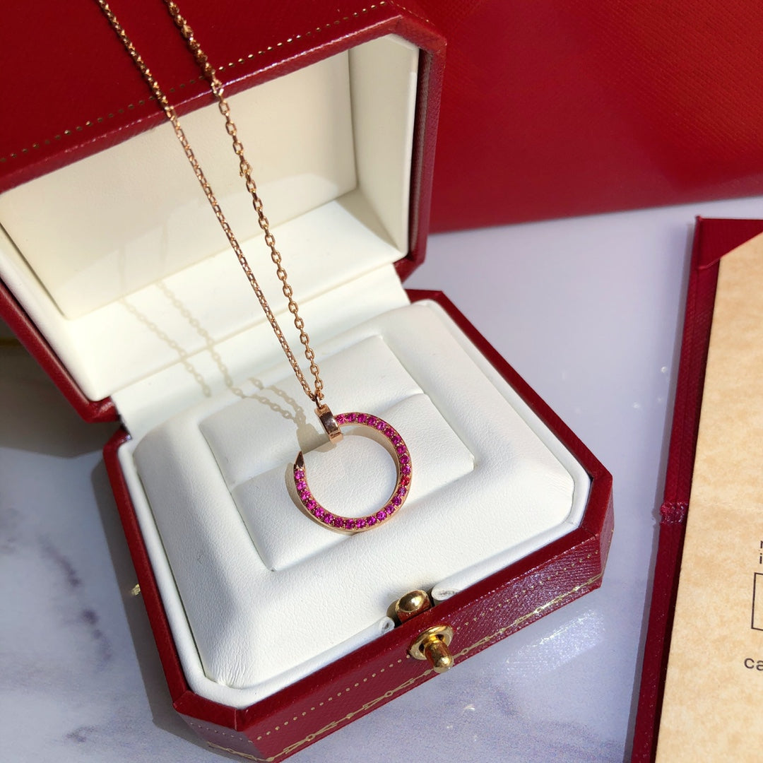 [Spark]JUSTE NECKLACE GOLD RED DIAMONDS