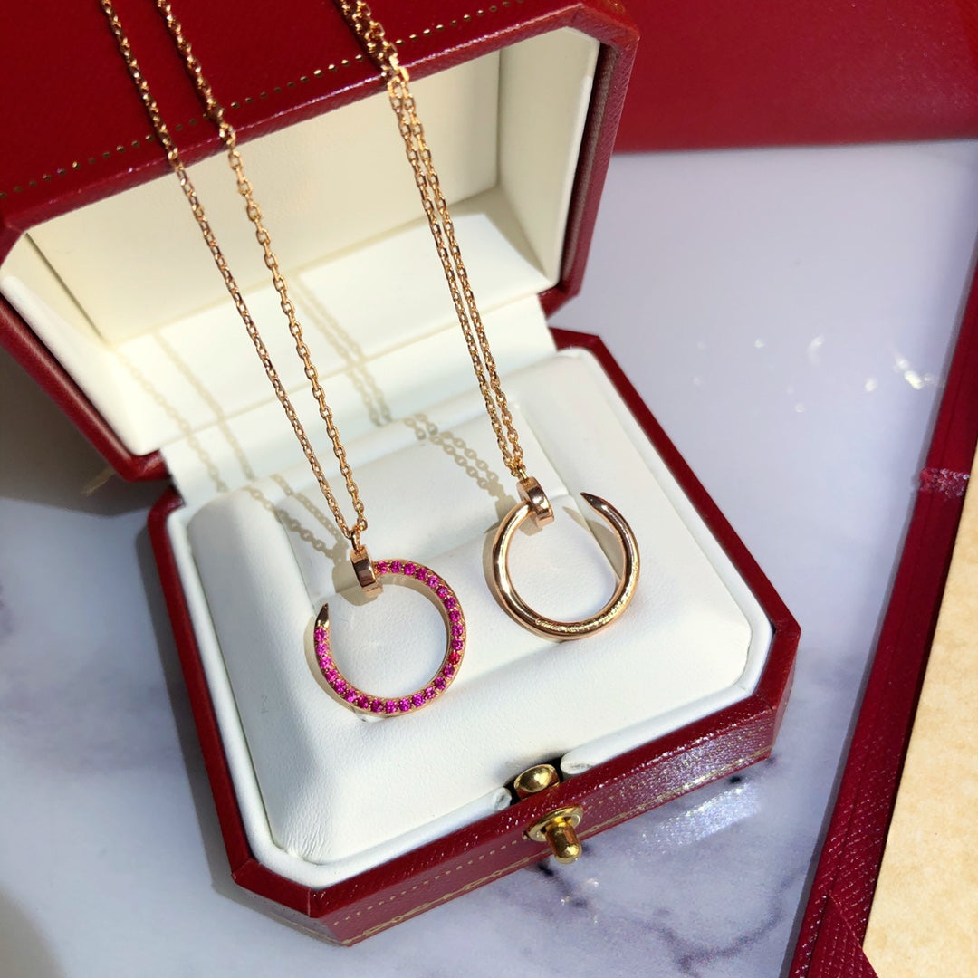[Spark]JUSTE NECKLACE GOLD RED DIAMONDS