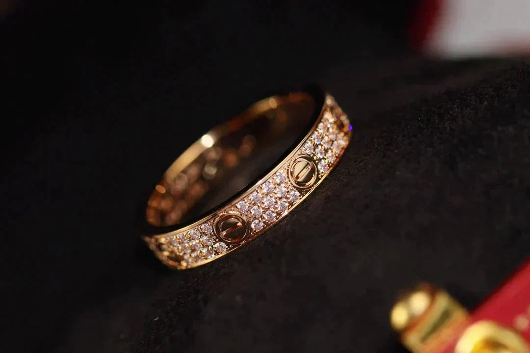 [Spark]LOVE RING 3.6MM DIAMOND PAVED