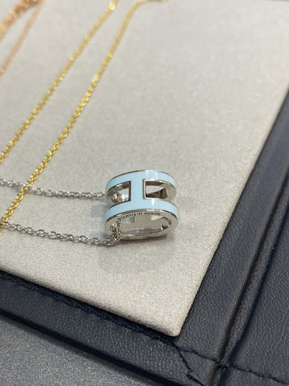 [Spark]POP H LIGHT BLUE NECKLACE