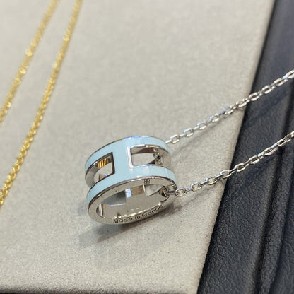 [Spark]POP H LIGHT BLUE NECKLACE
