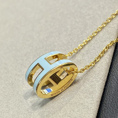 [Spark]POP H LIGHT BLUE NECKLACE