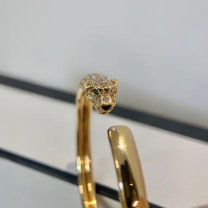 [Spark]PANTHERE GOLD DIAMOND OPEN BRACELET