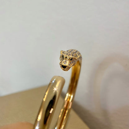[Spark]PANTHERE GOLD DIAMOND OPEN BRACELET