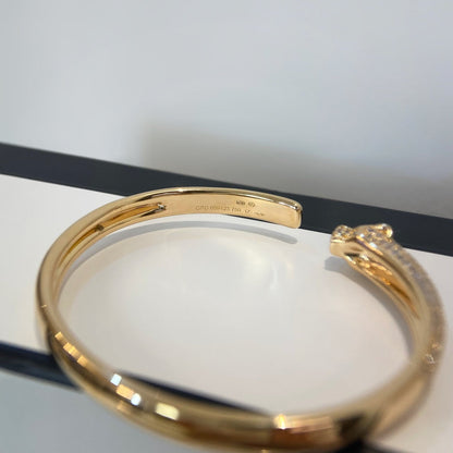 [Spark]PANTHERE GOLD DIAMOND OPEN BRACELET