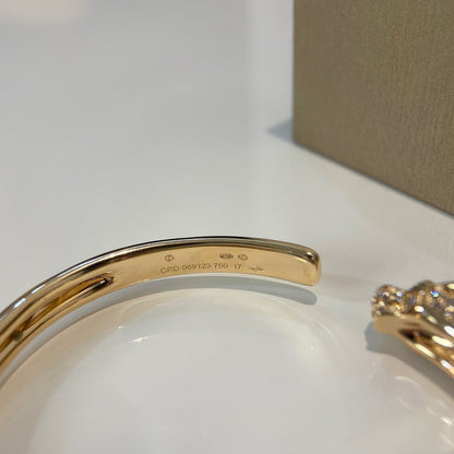 [Spark]PANTHERE GOLD DIAMOND OPEN BRACELET