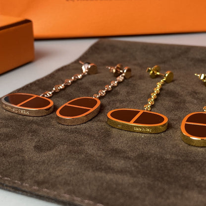 [Spark]CHAINE VERSO BLACK CERAMIC EARRINGS