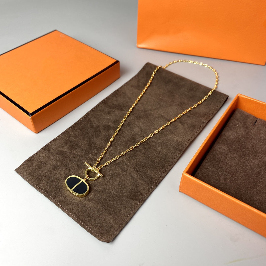 [Spark]CHAINE VERSO BLACK CERAMIC NECKLACE