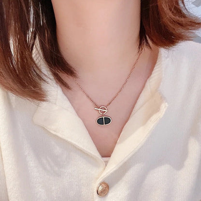 [Spark]CHAINE VERSO BLACK CERAMIC NECKLACE