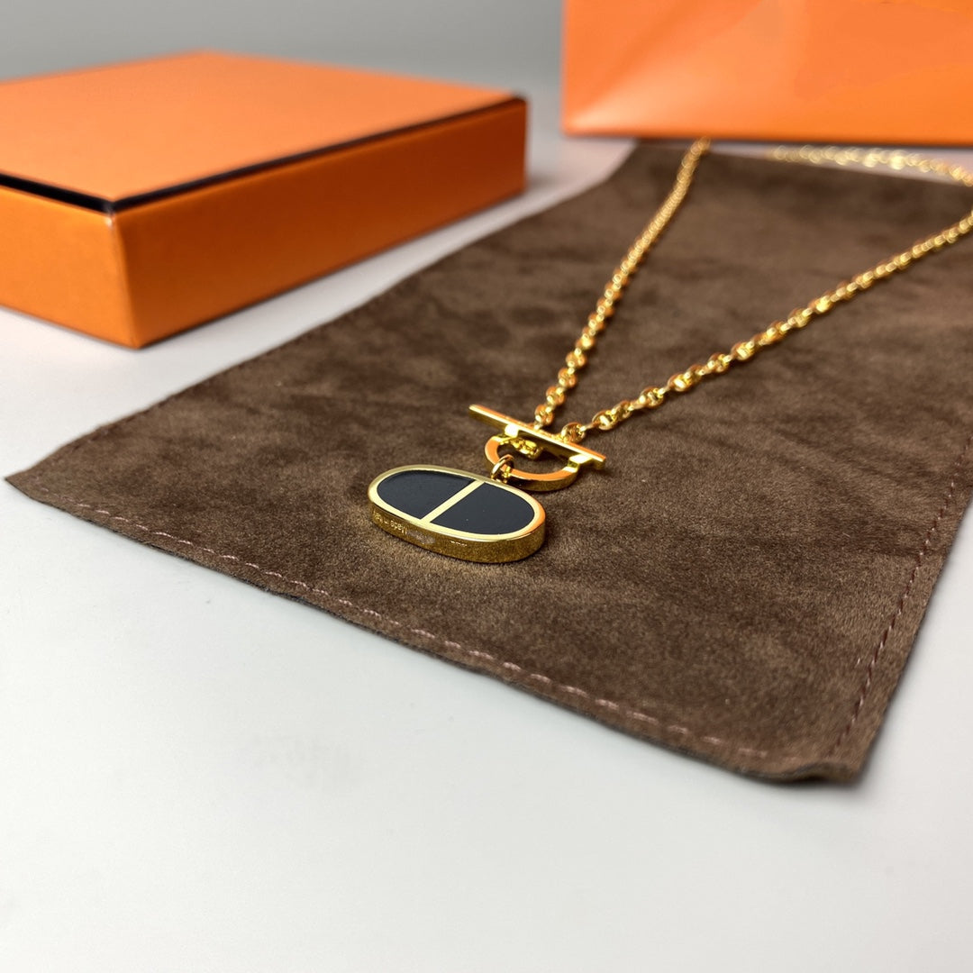 [Spark]CHAINE VERSO BLACK CERAMIC NECKLACE