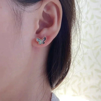 [Spark]BUTTERFLY DARK MOP  EARRINGS