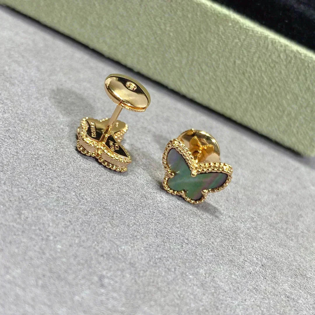 [Spark]BUTTERFLY DARK MOP  EARRINGS
