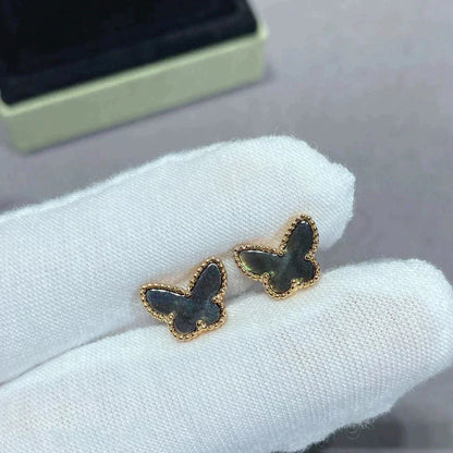 [Spark]BUTTERFLY DARK MOP  EARRINGS