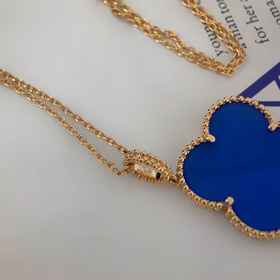[Spark]CLOVER 25MM NECKLACE TURQUOISE Spark GOLD