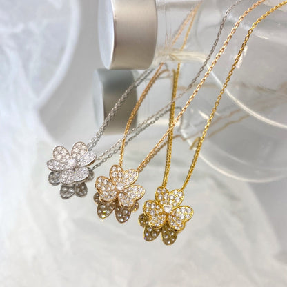 [Spark]FLOWER DIAMOND NECKLACE