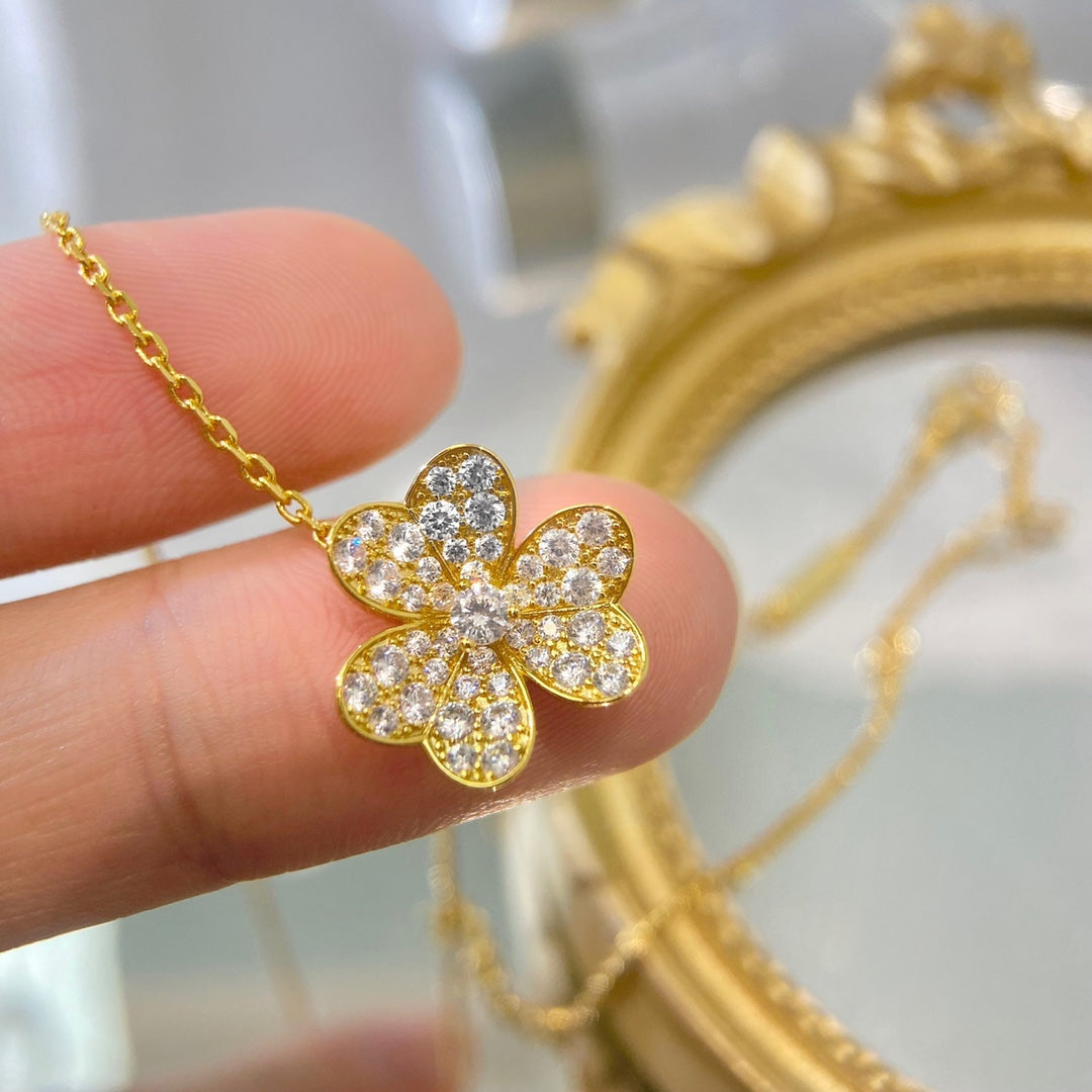 [Spark]FLOWER DIAMOND NECKLACE