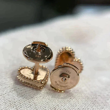 [Spark]HEART CARNELIAN STUD EARRINGS