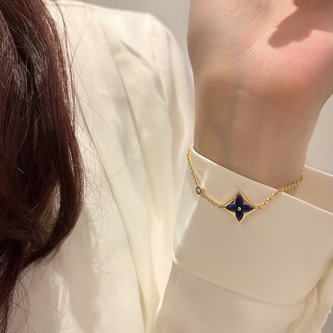 [Spark]COLOR STAR PINK GOLD DIAMOND BRACELET