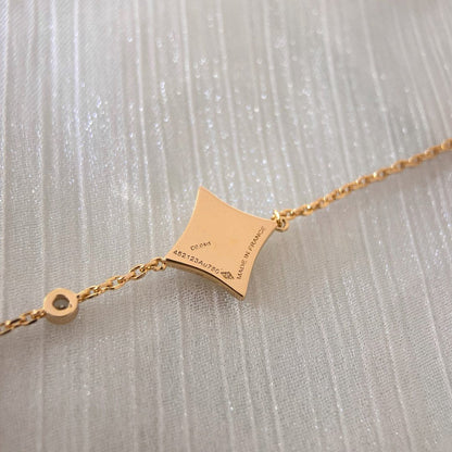 [Spark]COLOR STAR CARNELIAN PINK GOLD DIAMOND BRACELET