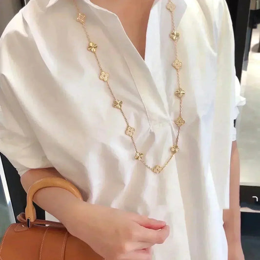 [Spark]CLOVER 20 MOTIFS LASER DIAMOND NECKLACE