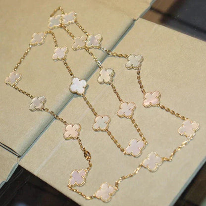 [Spark]CLOVER 20 MOTIFS WHITE MOP NECKLACE