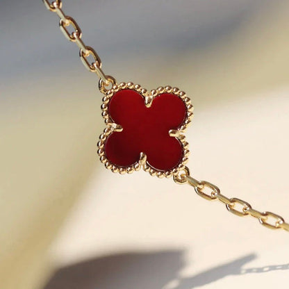 [Spark]CLOVER 20 MOTIFS CARNELIAN NECKLACE