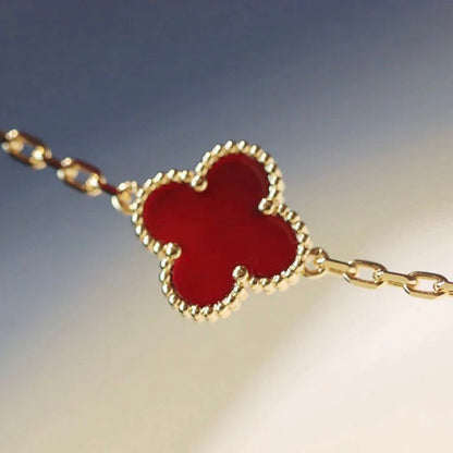 [Spark]CLOVER 20 MOTIFS CARNELIAN NECKLACE