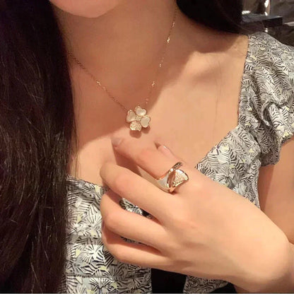 [Spark]CLOVER MOP DIAMOND Spark GOLD NECKLACE