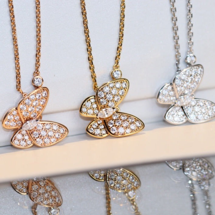 [Spark]BUTTERFLY DIAMOND NECKLACE