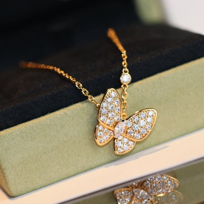 [Spark]BUTTERFLY DIAMOND NECKLACE