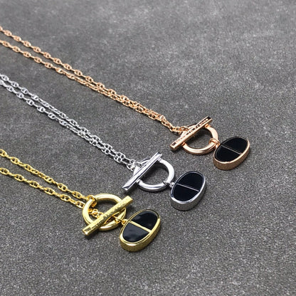 [Spark]CHAINE VERSO BLACK CERAMIC  NECKLACE