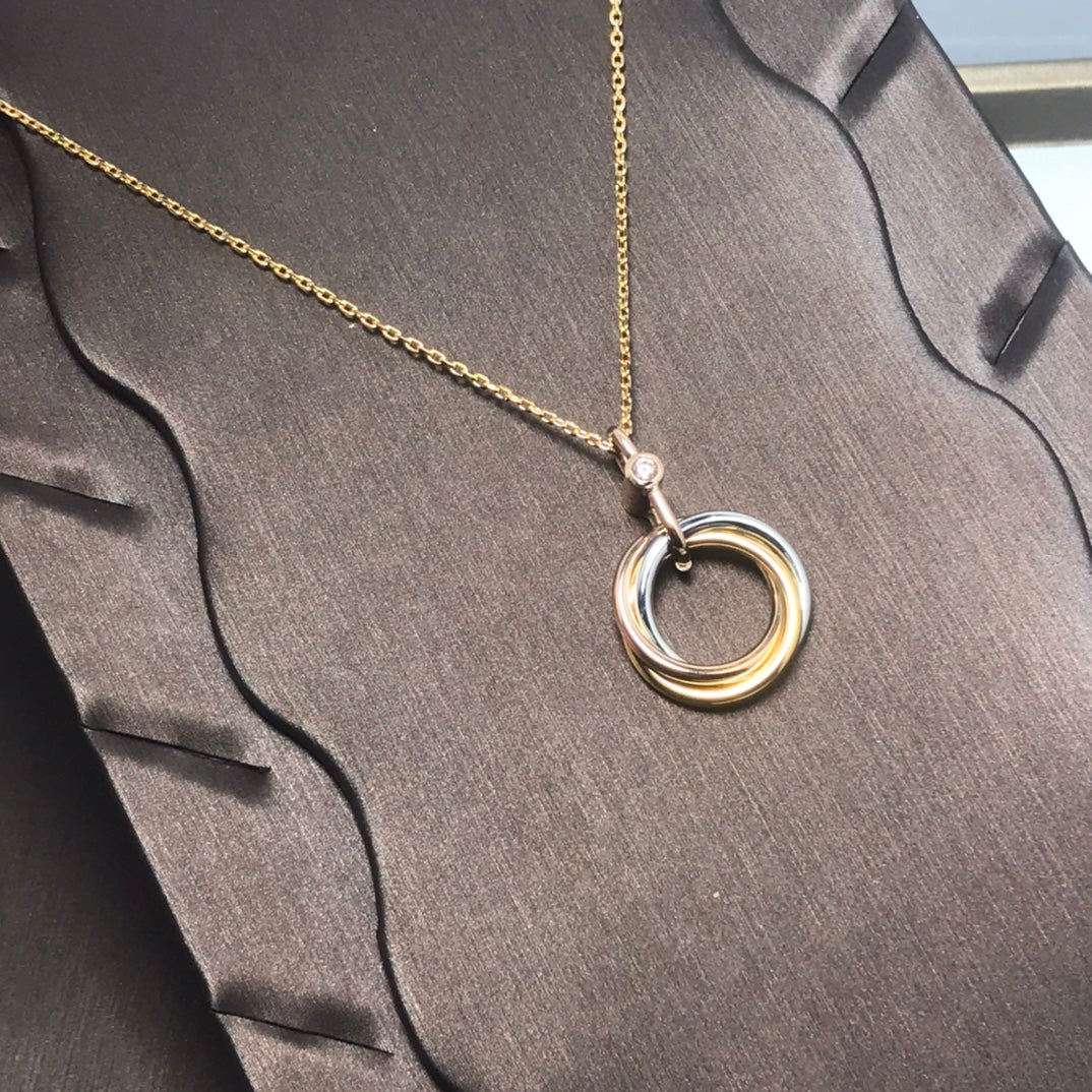 [Spark]TRINITY SILVER GOLD PINK GOLD NECKLACE