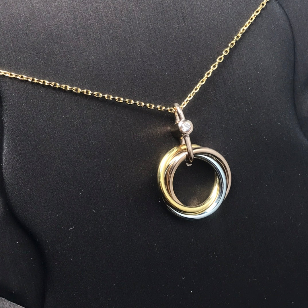 [Spark]TRINITY SILVER GOLD PINK GOLD NECKLACE