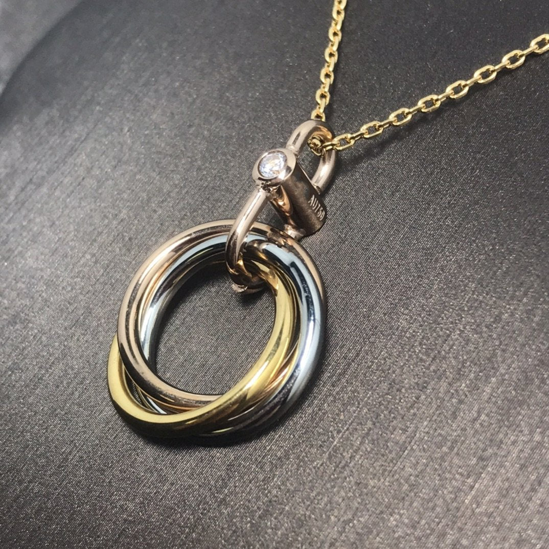 [Spark]TRINITY SILVER GOLD PINK GOLD NECKLACE