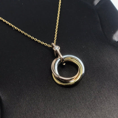 [Spark]TRINITY SILVER GOLD PINK GOLD NECKLACE