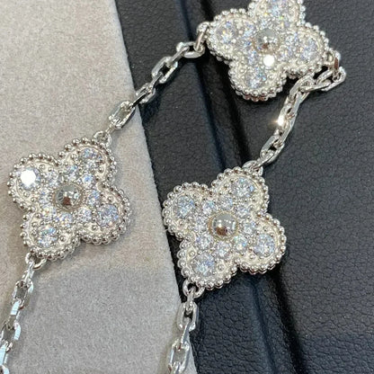 [Spark] CLOVER 5 MOTIF FULL DIAMOND BRACELET COLLECTION