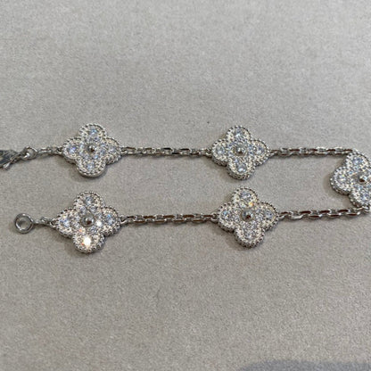 [Spark] CLOVER 5 MOTIF FULL DIAMOND BRACELET COLLECTION