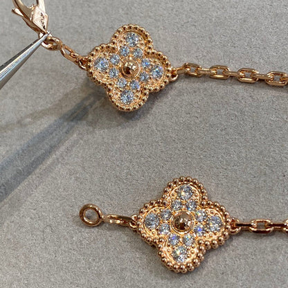 [Spark] CLOVER 5 MOTIF FULL DIAMOND BRACELET COLLECTION