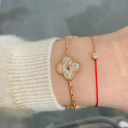 [Spark] CLOVER 5 MOTIF FULL DIAMOND BRACELET COLLECTION