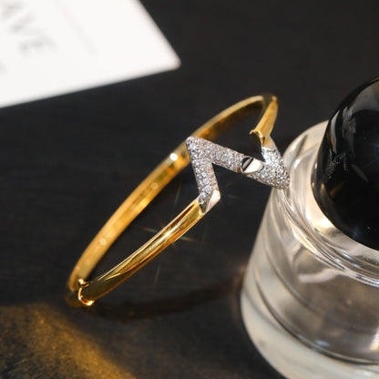 [Spark]VOLTE UPSITE DOWN GOLD DIAMOND BRACELET