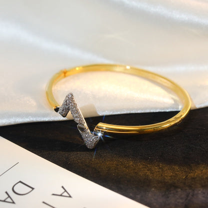 [Spark]VOLTE UPSITE DOWN GOLD DIAMOND BRACELET