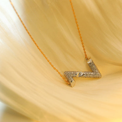 [Spark]VOLT SILVER DIAMOND PEDANT NECKLACE