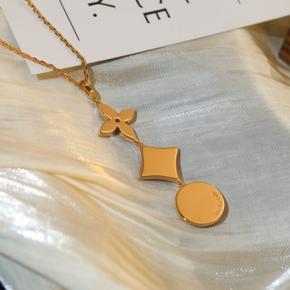 [Spark]STAR AND SUN DIAMOND PINK GOLD NECKLACE